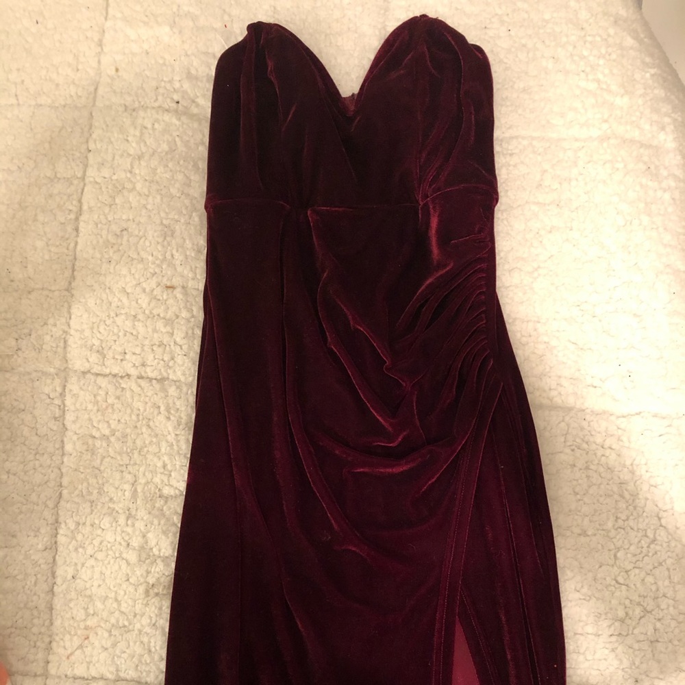 V-cut Velvet Akira Dress